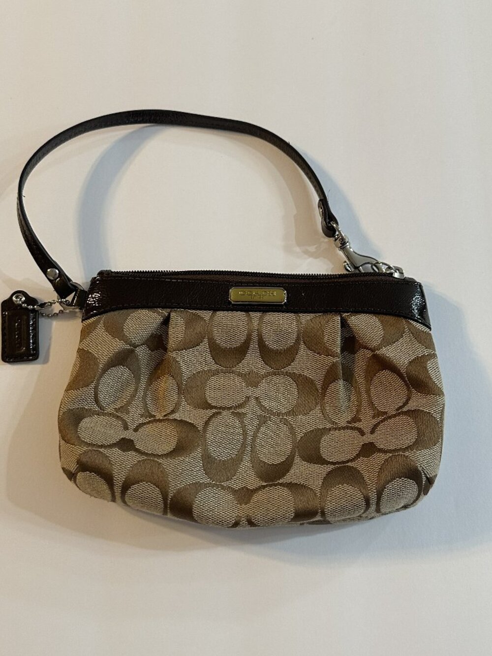 Coach Signature C Pleated Wristlet